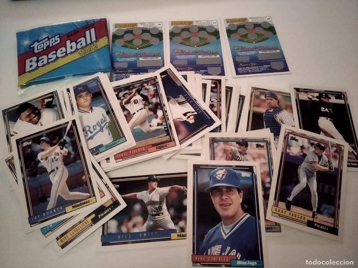 Coleccionismo deportivo: Lote de cromos de b&eacute;isbol Topps 1992