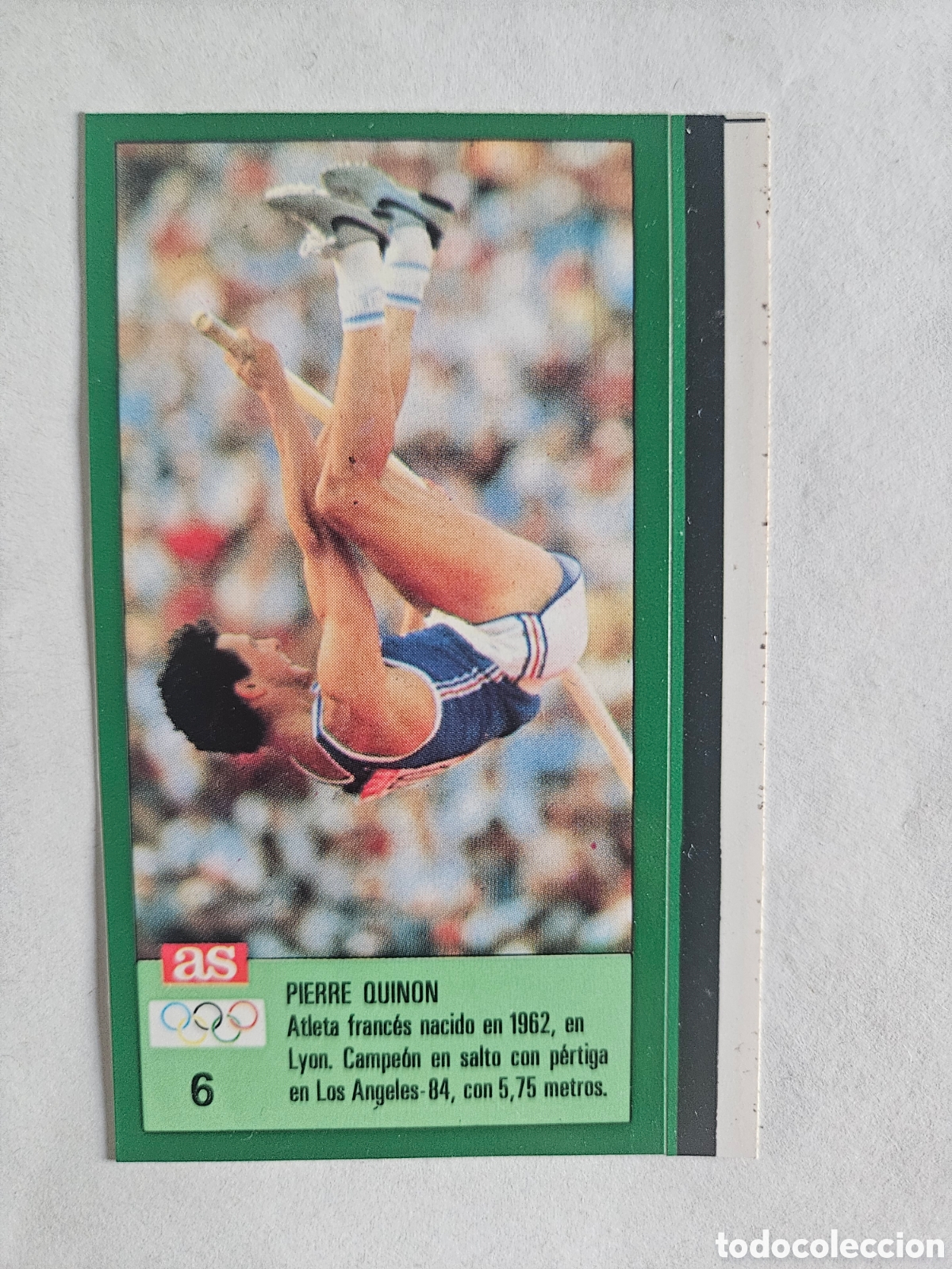 Coleccionismo deportivo: 6 PIERRE QUINON ATLETISMO AS ASES OLIMPICOS SEUL 1988 CROMO 88 - SIN PEGAR
