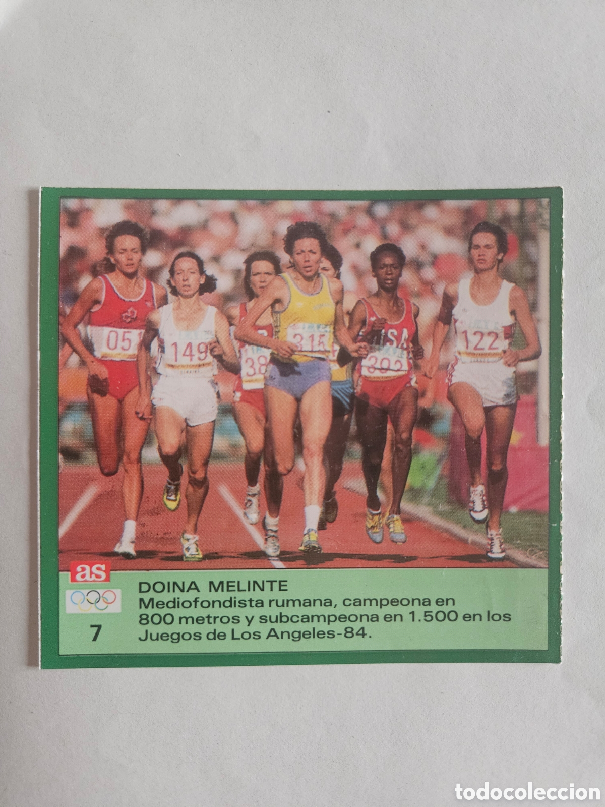 Sports collectibles: 7 Doina Melinte Rumania Atletismo Ases Ol&iacute;mpicos 1988 sin pegar