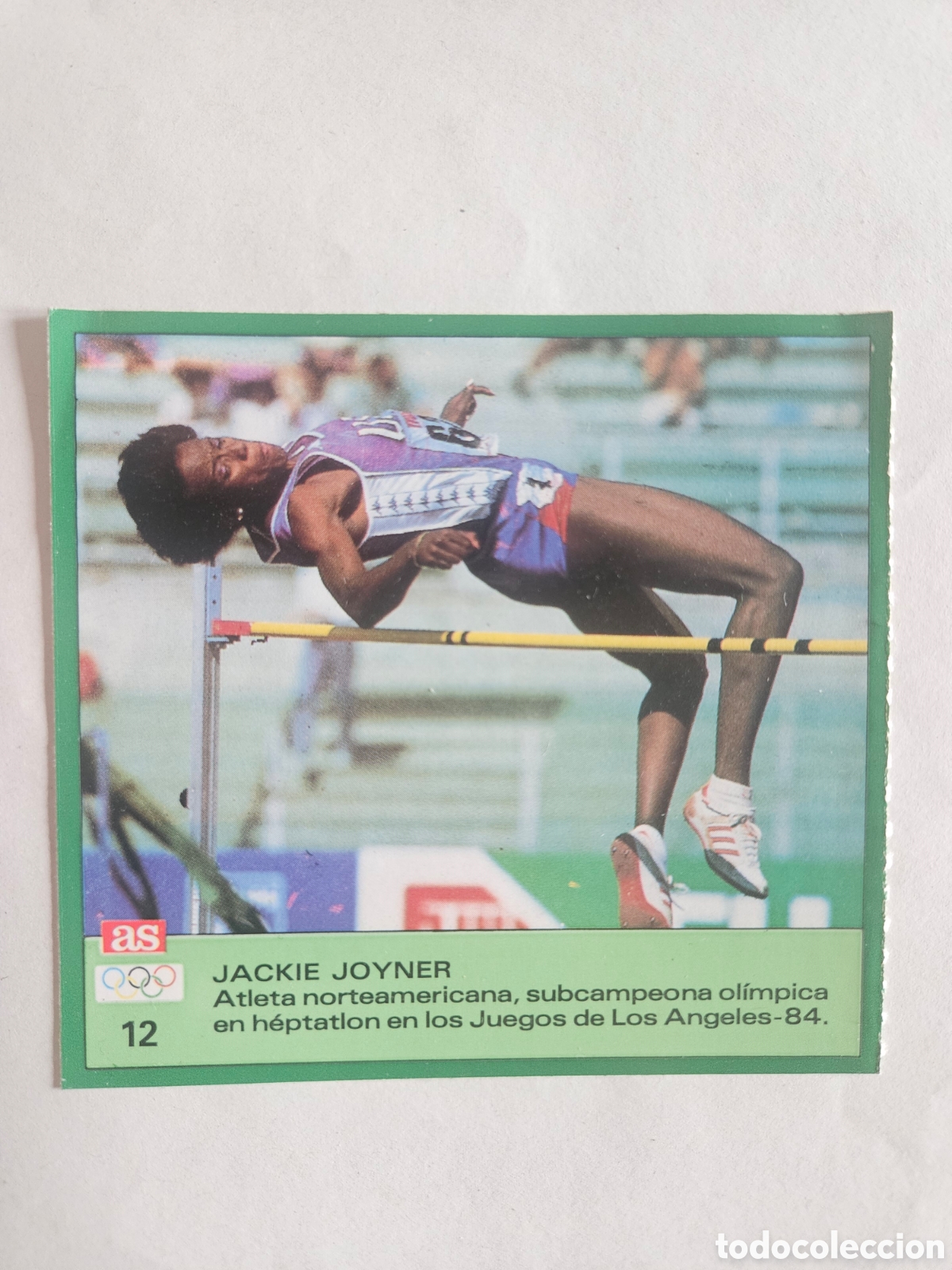 Coleccionismo deportivo: 12 Jackie Joyner USA Atletismo Ases Ol&iacute;mpicos 1988 sin pegar