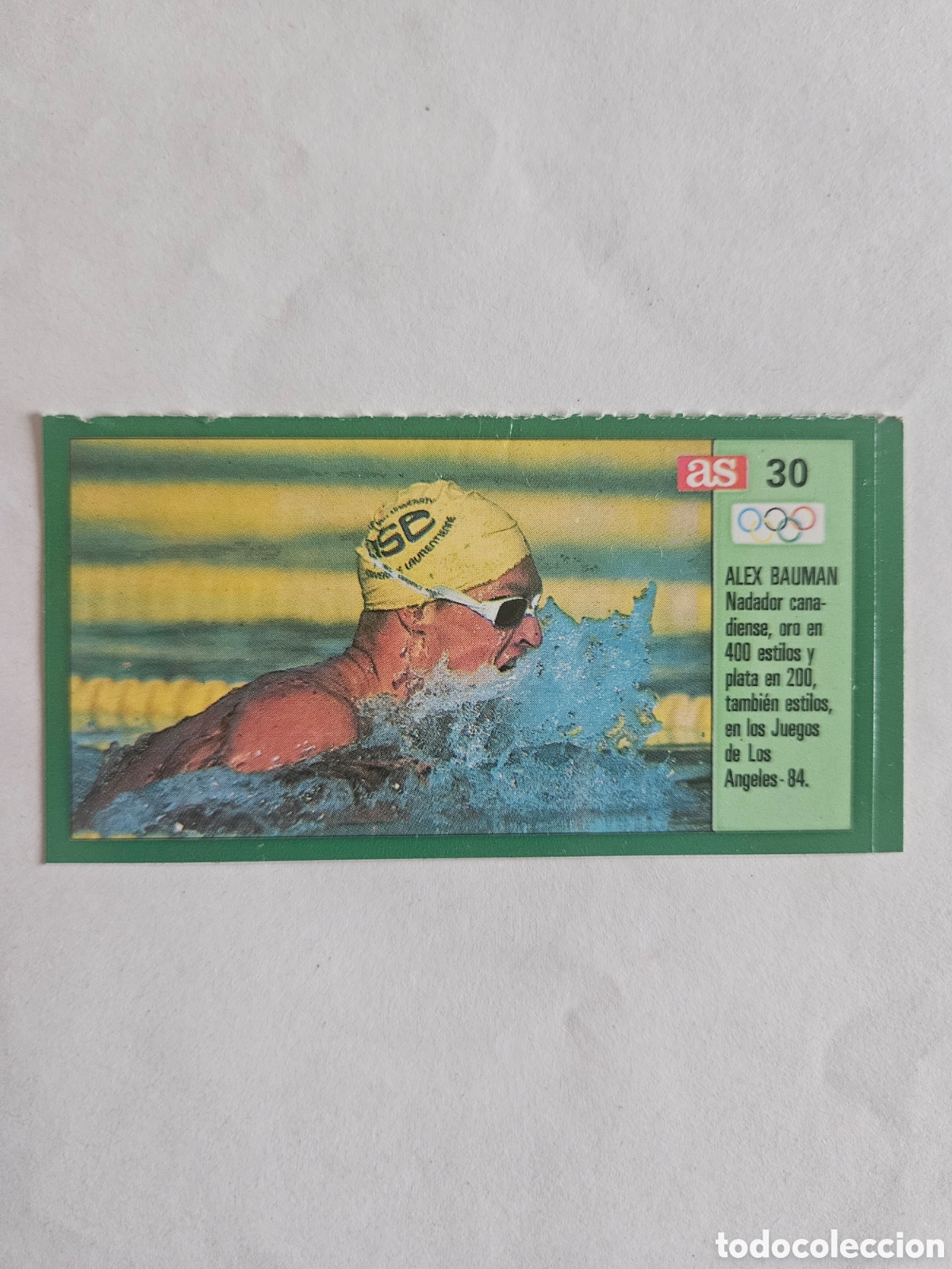 Coleccionismo deportivo: 30 AELEX BAUMAN NATACION AS ASES OLIMPICOS SEUL 1988 CROMO 88 - SIN PEGAR