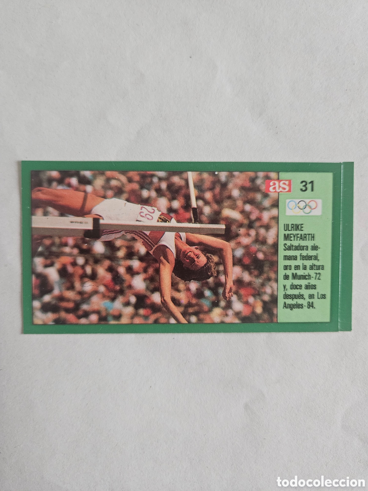 Coleccionismo deportivo: 31 ULRIKE MEYFARTH ATLETISMO AS ASES OLIMPICOS SEUL 1988 CROMO 88 - SIN PEGAR