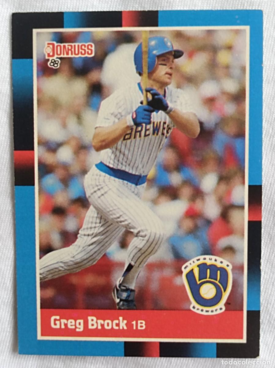 Coleccionismo deportivo: #337 GREG BROCK (MILKWAUKEE BREWERS) BEISBOL MLB 1988 DONRUSS