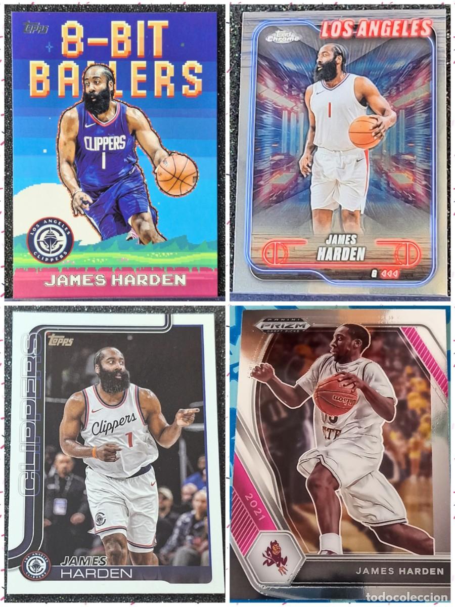 Coleccionismo deportivo: James Harden Los Angeles Clippers Panini Topps Prizm Lot 4 cards