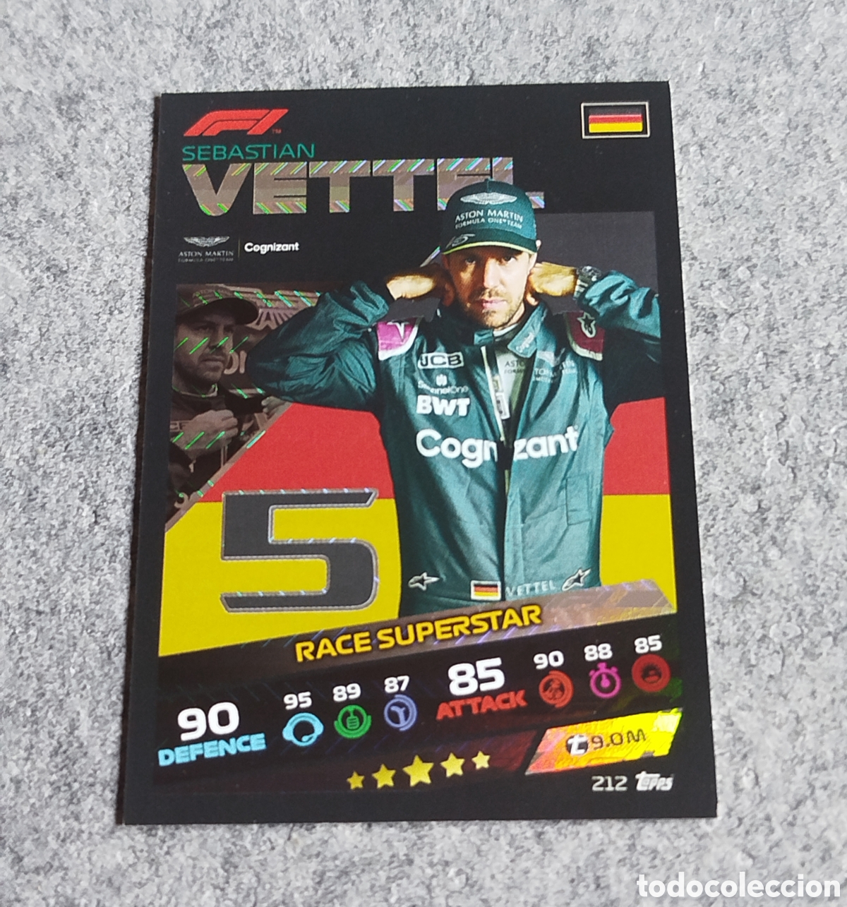 Coleccionismo deportivo: VETTEL RACE SUPERSTAR TOPPS F1 FORMULA TURBO ATTAX 2021 CROMO CARD CARTA