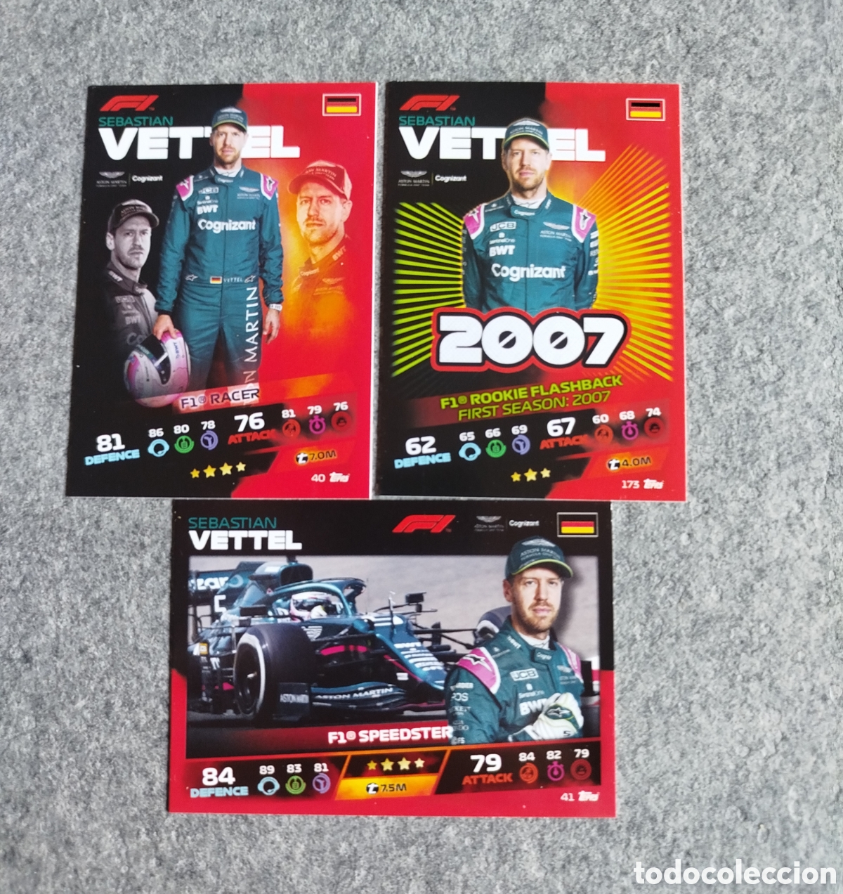 Coleccionismo deportivo: VETTEL LOTE 3 CARDS TOPPS F1 FORMULA TURBO ATTAX 2021 CROMO CARD CARTA