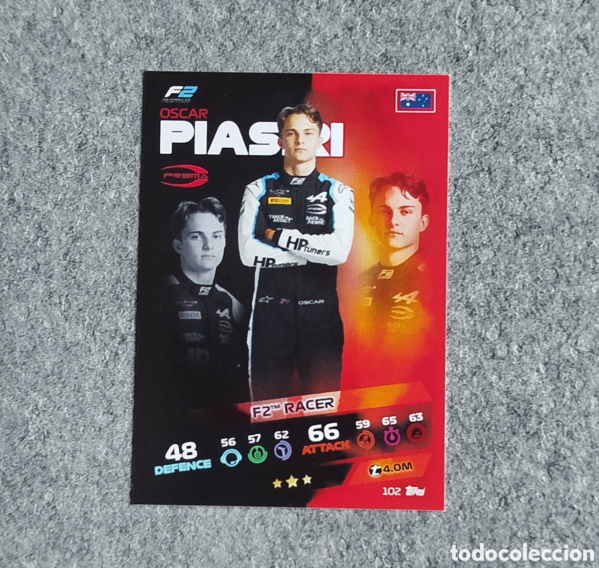Coleccionismo deportivo: PRE ROOKIE F2 RACER PIASTRI TOPPS ANTES DE DEBUTAR EN F1 FORMULA TURBO ATTAX 2021 CROMO CARD CARTA