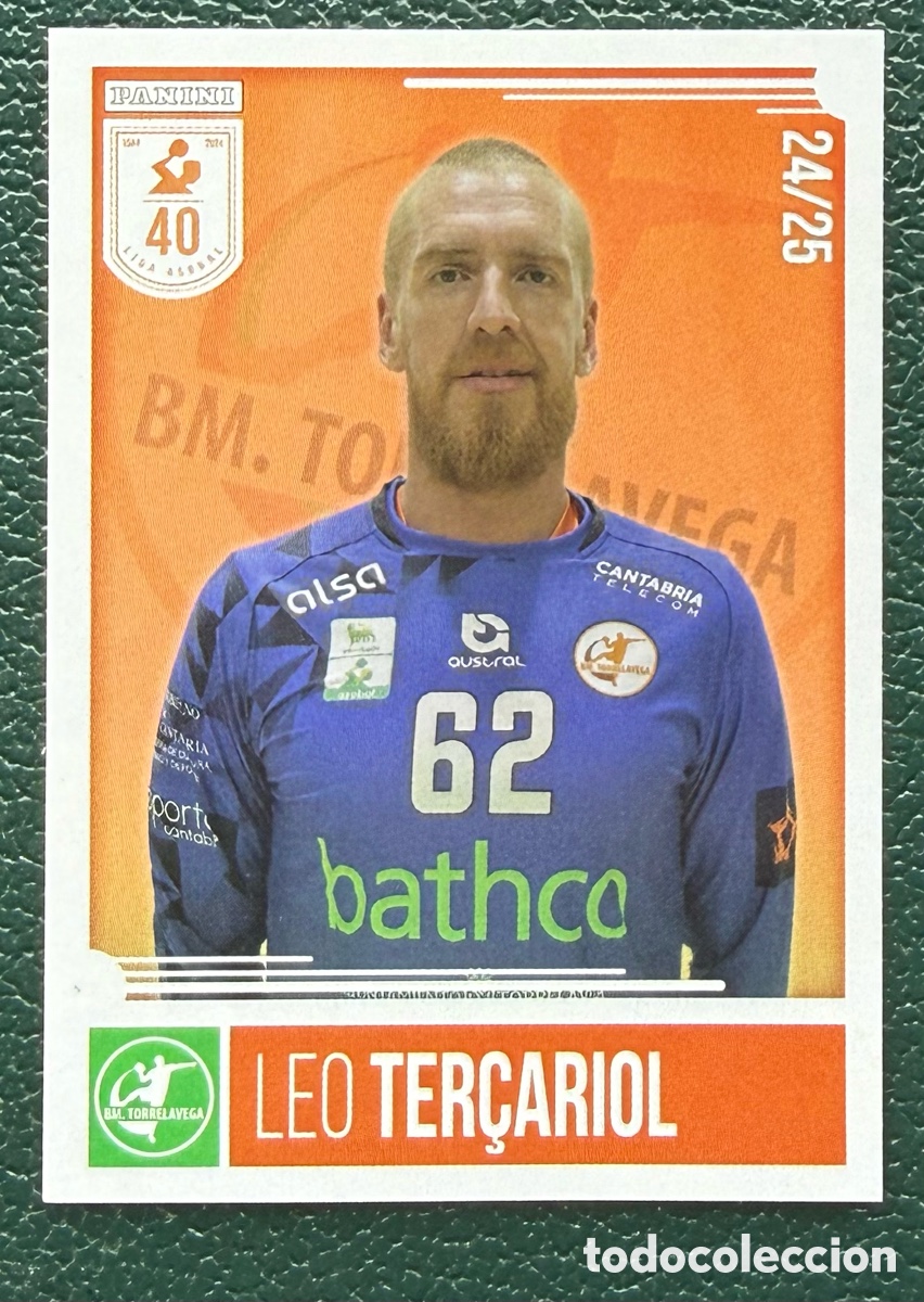 Coleccionismo deportivo: 222 LEO TER&Ccedil;ARIOL BATHCO BM TORRELAVEGA PANINI LIGA PLENITUDE ASOBAL 2024 2025 24 25