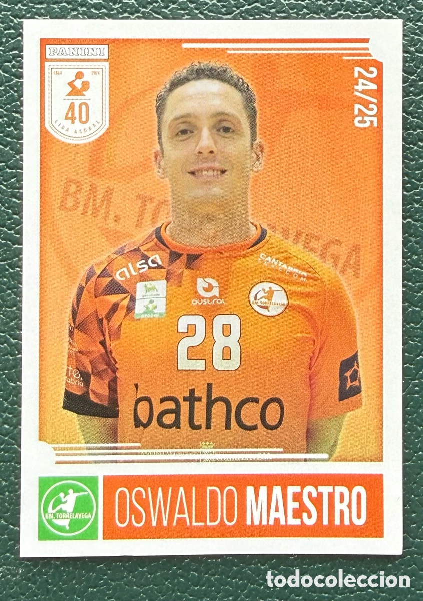 Coleccionismo deportivo: 219 OSWALDO MAESTRO BATHCO BM TORRELAVEGA PANINI LIGA PLENITUDE ASOBAL 2024 2025 24 25