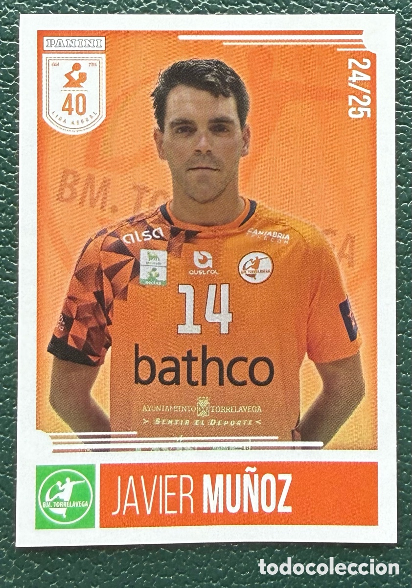 Collezionismo sportivo: 211 JAVIER MU&Ntilde;OZ BATHCO BM TORRELAVEGA PANINI LIGA PLENITUDE ASOBAL 2024 2025 24 25