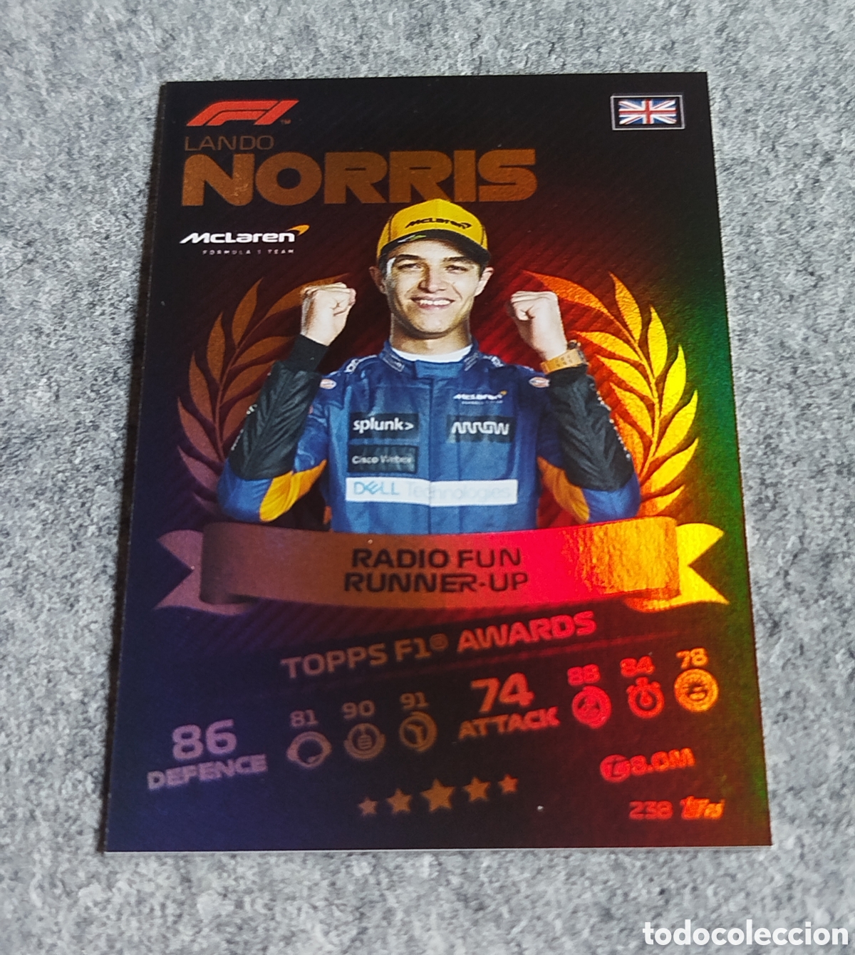 Coleccionismo deportivo: 2021 LANDO NORRIS RADIO FUN TOPPS F1 FORMULA TURBO ATTAX 2021 CROMO CARD CARTA