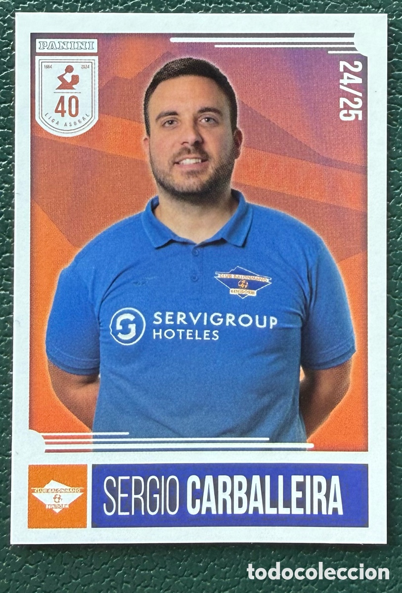Colecionismo desportivo: 205 SERGIO CARBALLEIRA SERVIGROUP HOTELES BENIDORM PANINI LIGA PLENITUDE ASOBAL 2024 2025 24 25