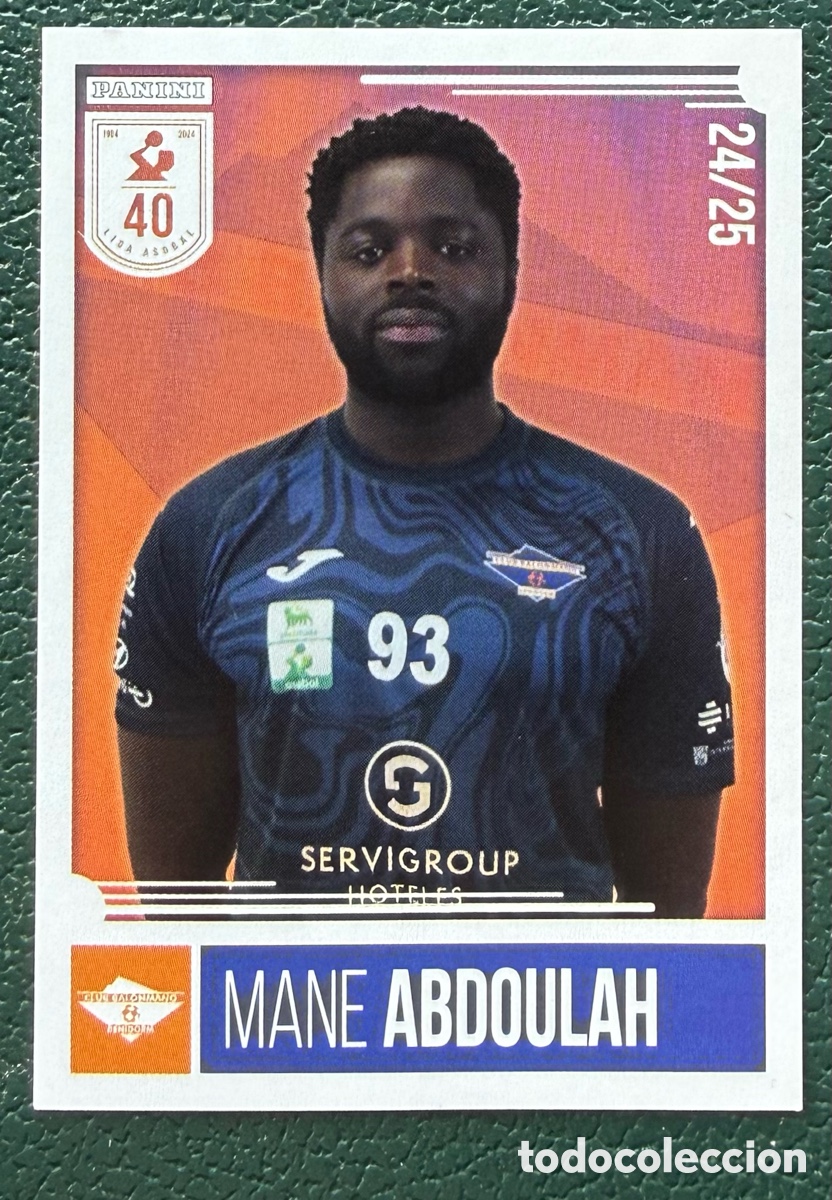 Colecionismo desportivo: 203 MANE ABDOULAH SERVIGROUP HOTELES BENIDORM PANINI LIGA PLENITUDE ASOBAL 2024 2025 24 25