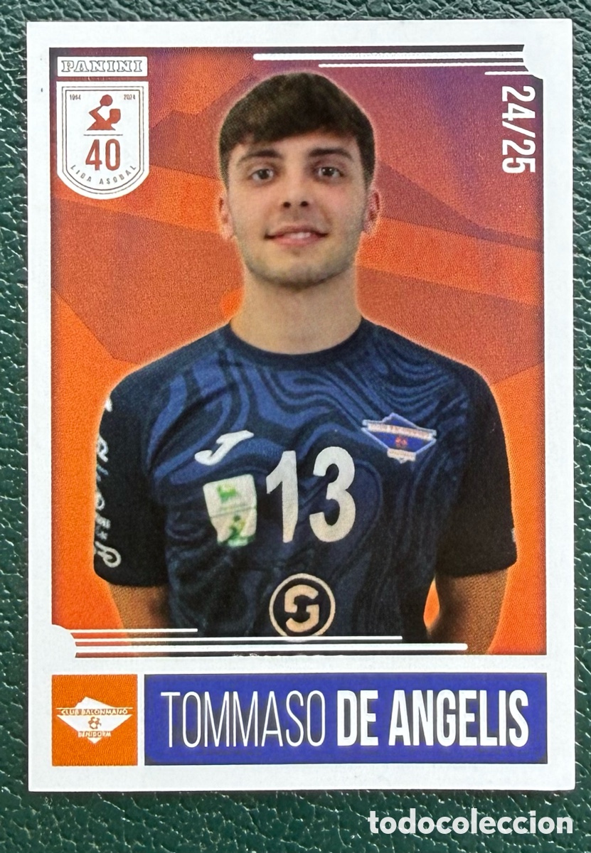 Colecionismo desportivo: 193 TOMMASO DE ANGELIS SERVIGROUP HOTELES BENIDORM PANINI LIGA PLENITUDE ASOBAL 2024 2025 24 25
