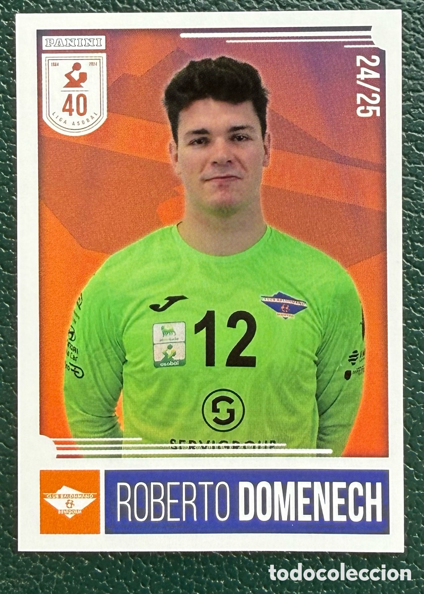 Colecionismo desportivo: 192 ROBERTO DOMENECH SERVIGROUP HOTELES BENIDORM PANINI LIGA PLENITUDE ASOBAL 2024 2025 24 25