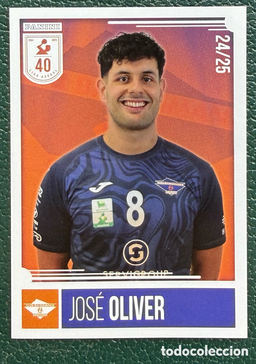 Colecionismo desportivo: 189 JOSE OLIVER SERVIGROUP HOTELES BENIDORM PANINI LIGA PLENITUDE ASOBAL 2024 2025 24 25