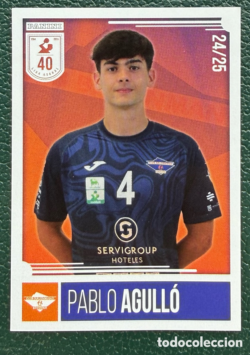 Colecionismo desportivo: 187 PABLO AGULLO SERVIGROUP HOTELES BENIDORM PANINI LIGA PLENITUDE ASOBAL 2024 2025 24 25