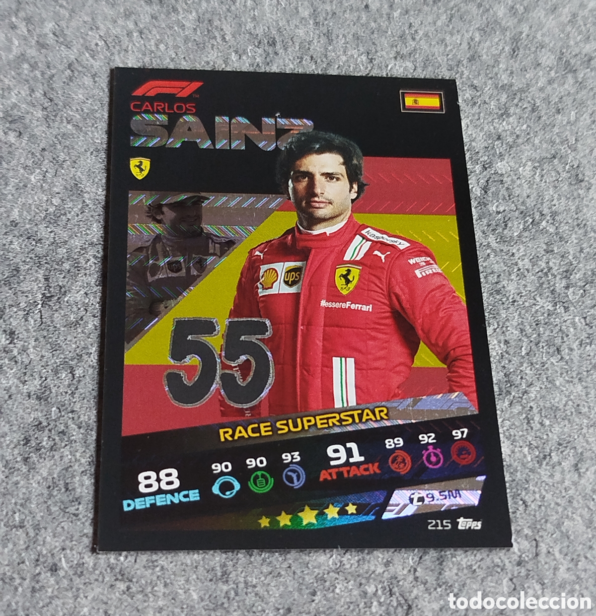 Coleccionismo deportivo: 2021 CARLOS SAINZ RACE SUPERSTAR TOPPS F1 FORMULA TURBO ATTAX 2021 CROMO CARD CARTA