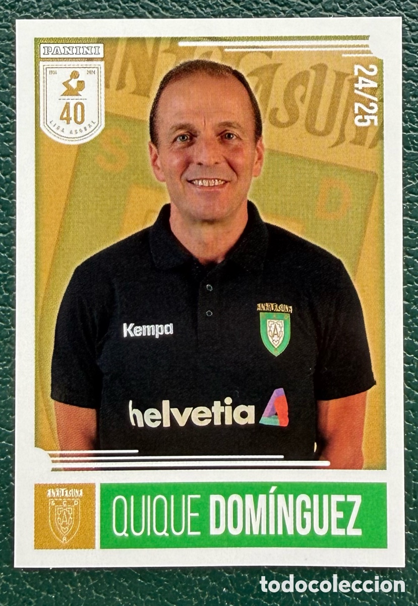 Colecionismo desportivo: 184 QUIQUE DOMINGUEZ HELVETIA ANAITASUNA PANINI LIGA PLENITUDE ASOBAL 2024 2025 24 25
