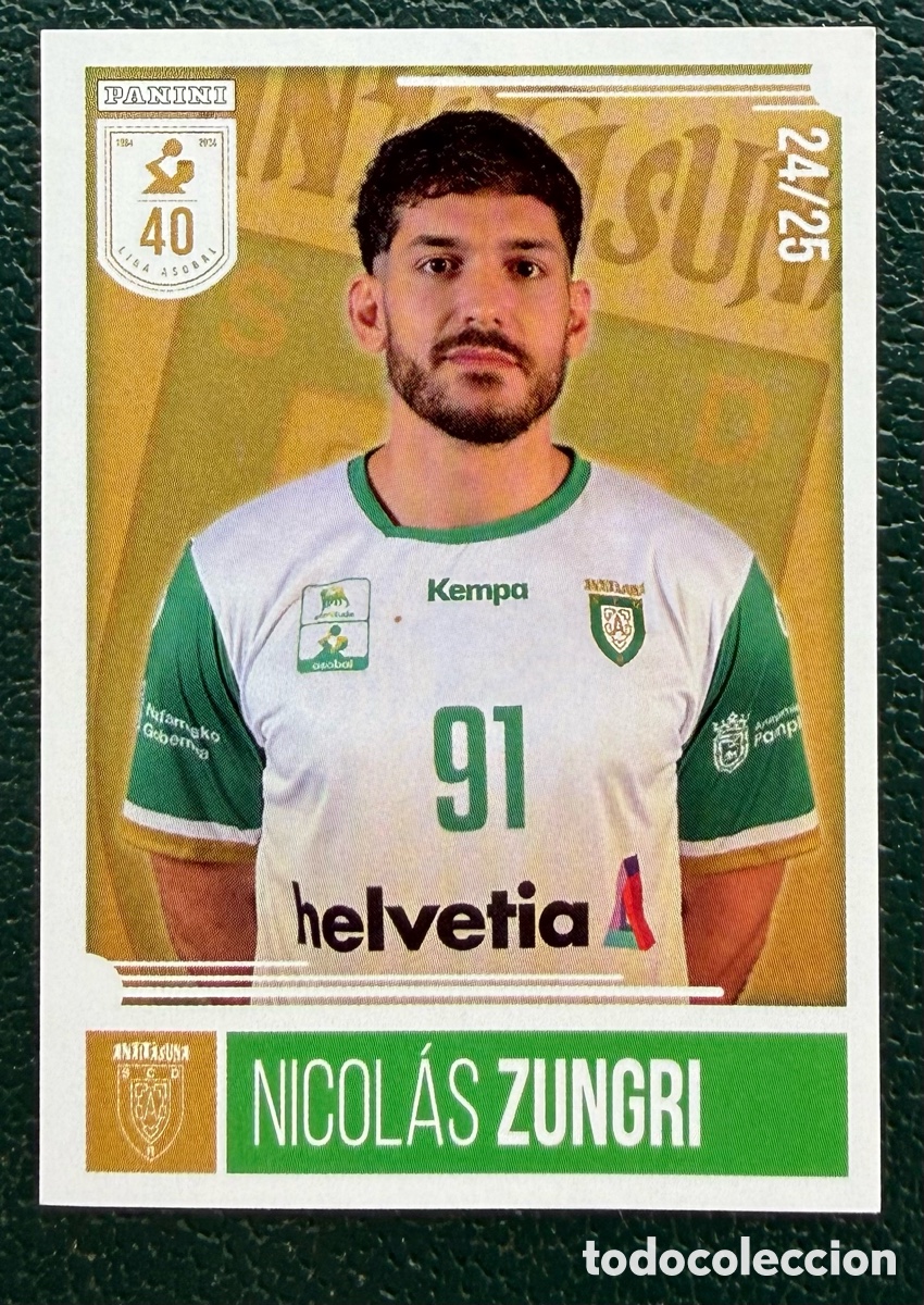 Colecionismo desportivo: 183 NICOLAS ZUNGRI HELVETIA ANAITASUNA PANINI LIGA PLENITUDE ASOBAL 2024 2025 24 25