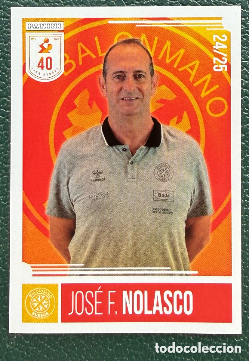 Coleccionismo deportivo: 163 JOSE F. NOLASCO BADA HUESCA PANINI LIGA PLENITUDE ASOBAL 2024 2025 24 25
