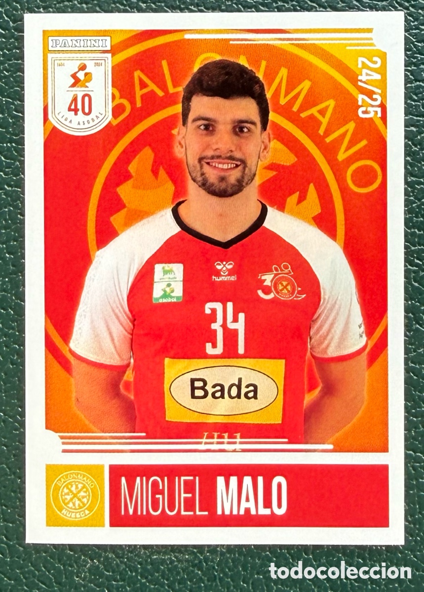 Coleccionismo deportivo: 158 MIGUEL MALO BADA HUESCA PANINI LIGA PLENITUDE ASOBAL 2024 2025 24 25