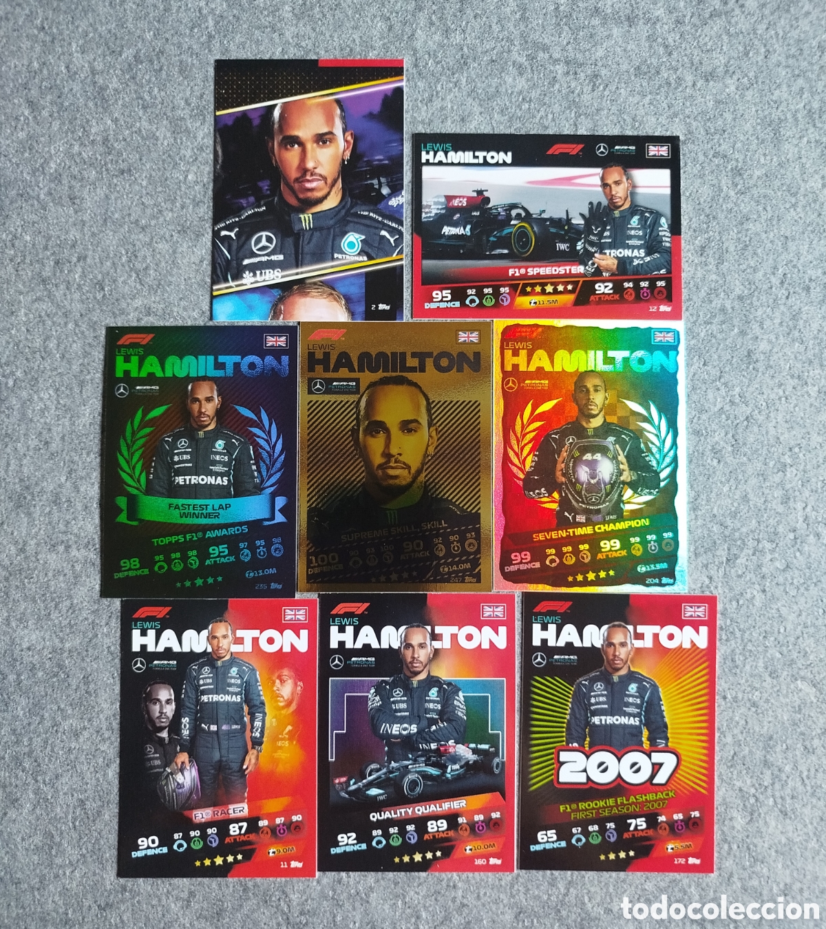 Coleccionismo deportivo: 2021 HAMILTON LOTE 8 CARDS TOPPS F1 FORMULA TURBO ATTAX 2021 CROMO CARD CARTA