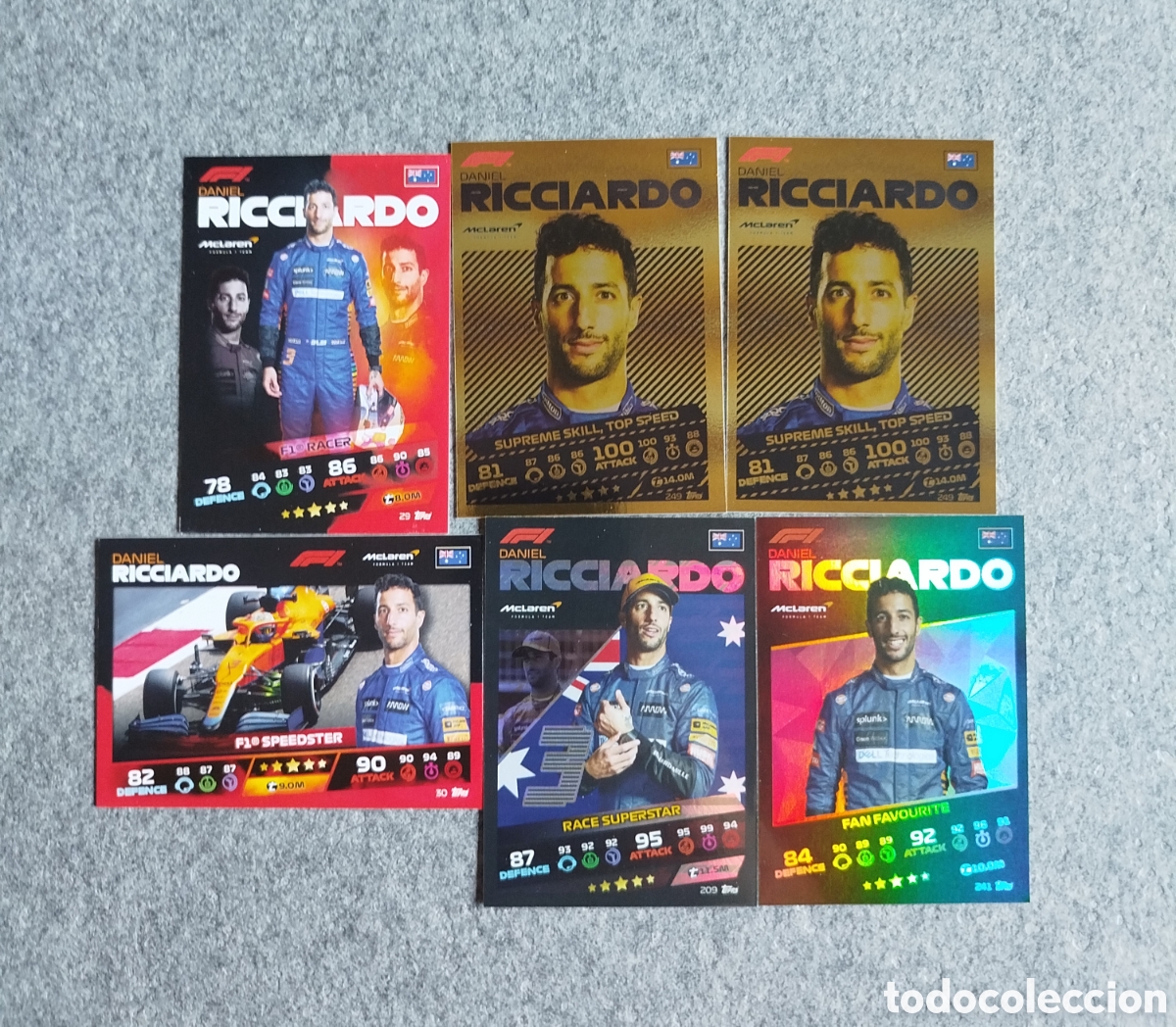 Coleccionismo deportivo: 2021 RICCIARDO LOTE 6 CARDS TOPPS F1 FORMULA TURBO ATTAX 2021 CROMO CARD CARTA