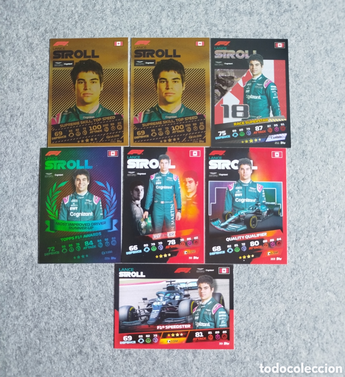 Coleccionismo deportivo: 2021 STROLL LOTE 7 CARDS TOPPS F1 FORMULA TURBO ATTAX 2021 CROMO CARD CARTA