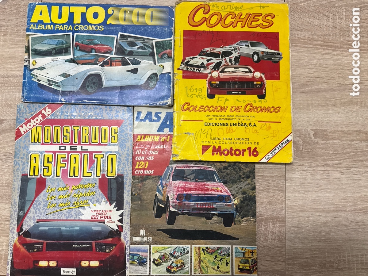 Coleccionismo deportivo: Lote &aacute;lbumes de coches casi completos