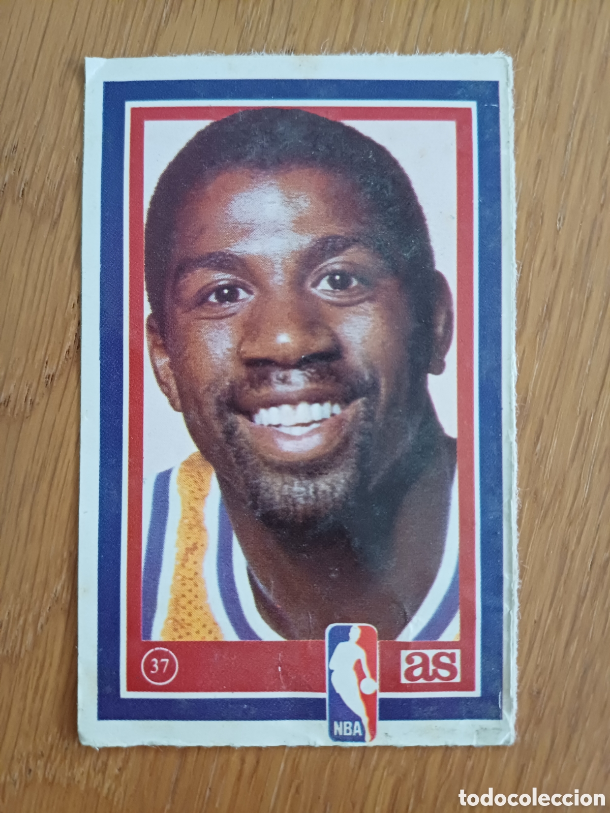 Coleccionismo deportivo: Cromo basket MAGIC JOHNSON, N&ordm; 37, REVISTA AS , NUNCA PEGADO