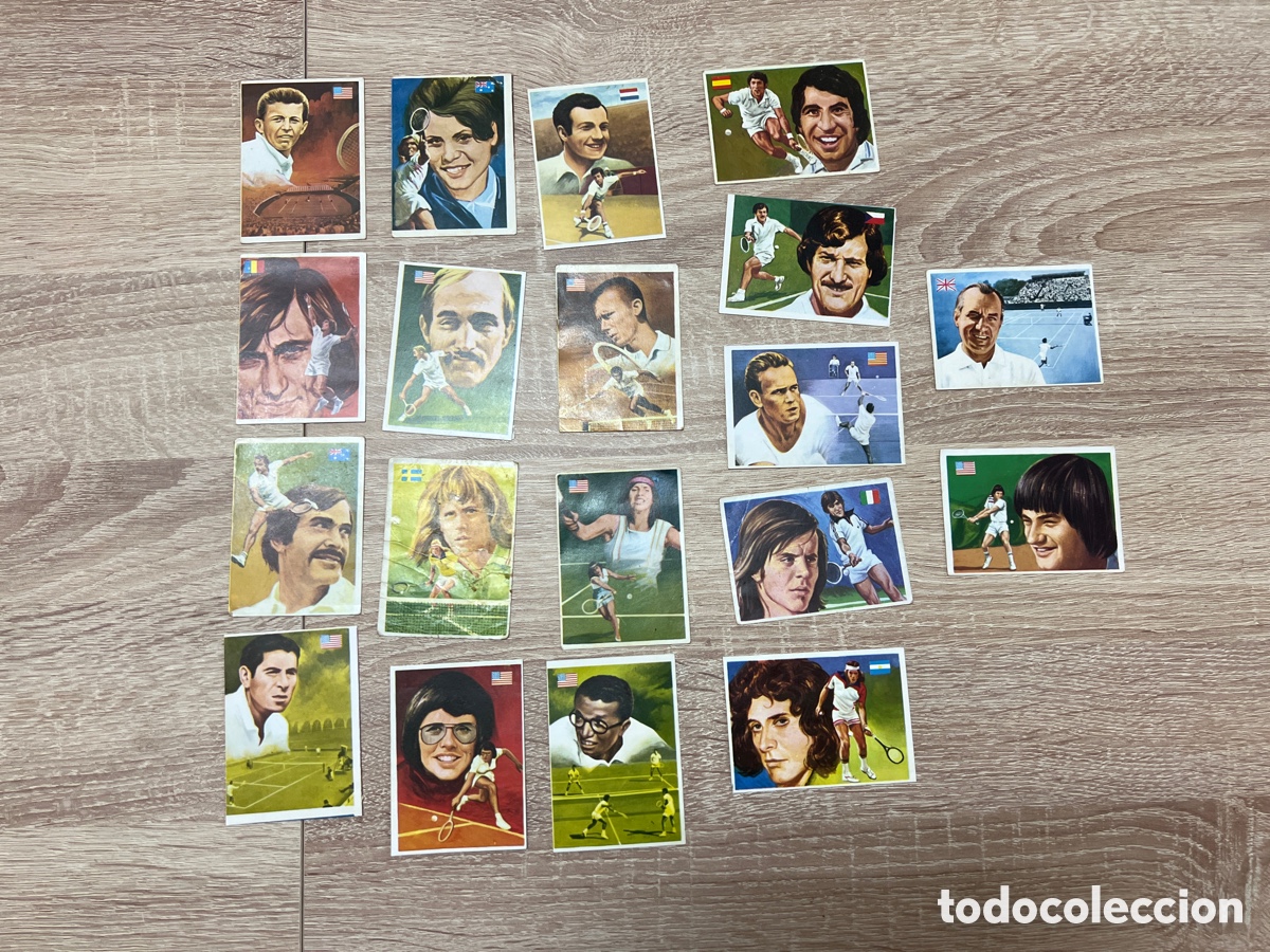 Coleccionismo deportivo: 1979 QUELCOM LOTE DE 19 CROMOS TENIS DESPEGADOS BORJ ASHE..