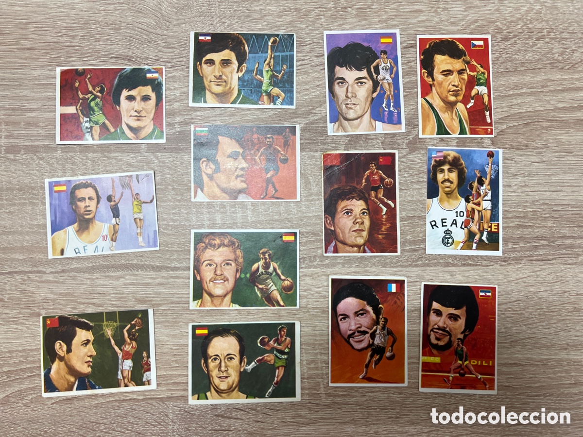 Coleccionismo deportivo: 1979 QUELCOM LOTE DE 13 CROMOS BALONCESTO DESPEGADOS