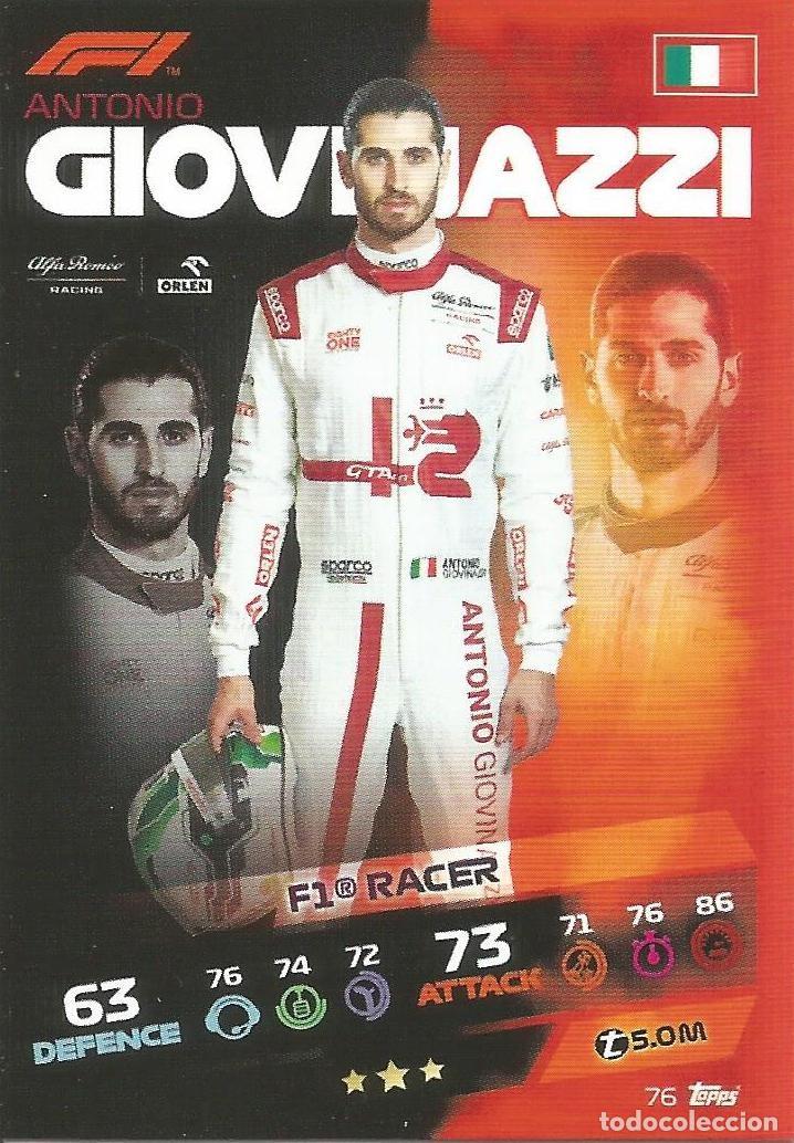 Coleccionismo deportivo: Carta Antonio Giovinazzi - Alfa Romeo Orlen - F1 Turbo Attax 2021 - 76 - Card Cards - Topps - Nueva