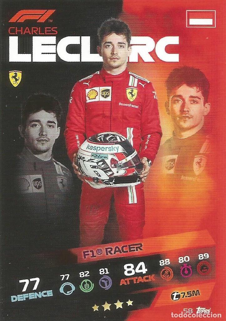 Coleccionismo deportivo: Carta Charles Leclerc - Ferrari - F1 Turbo Attax 2021 - 58 - Card Cards - Topps - Nueva