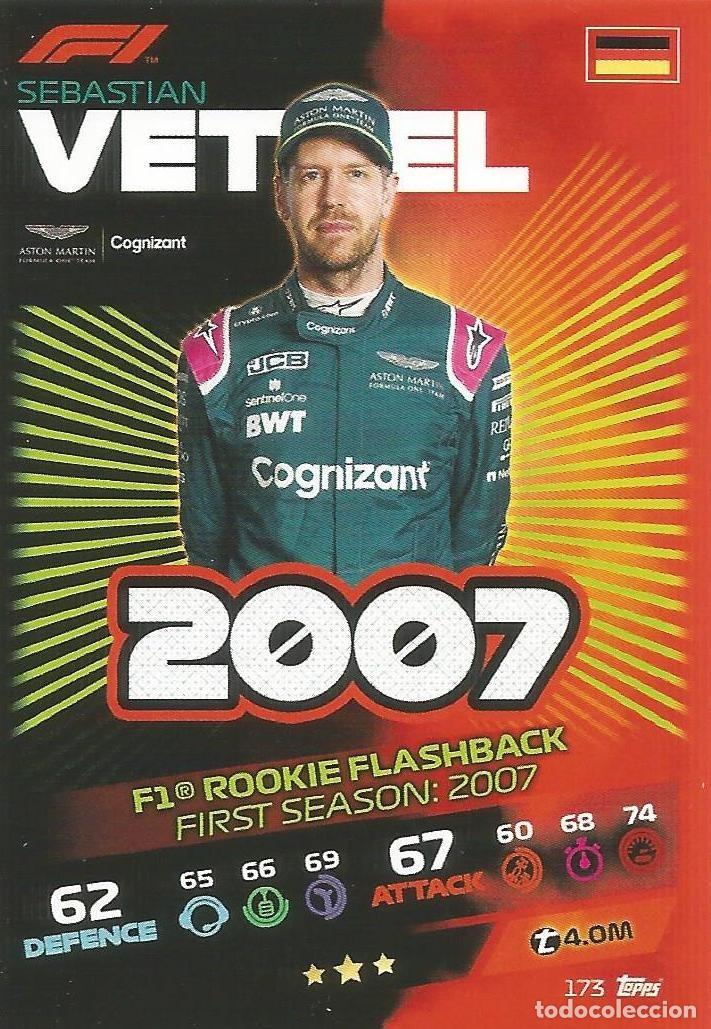 Coleccionismo deportivo: Carta Sebastian Vettel - F1 Rookie Flashback - F1 Turbo Attax 2021 - 173 - Card Cards Topps - Nueva