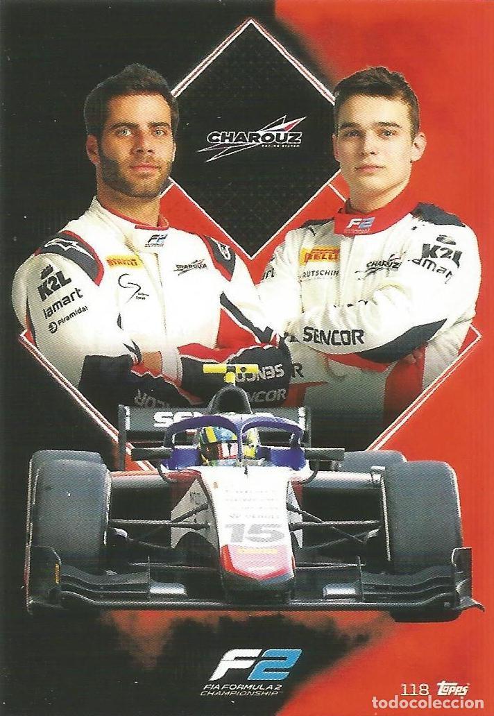 Coleccionismo deportivo: Carta Charouz Racing - Samaia & Beckmann F2 - F1 Turbo Attax 2021 - 118 - Card Cards Topps - Nueva