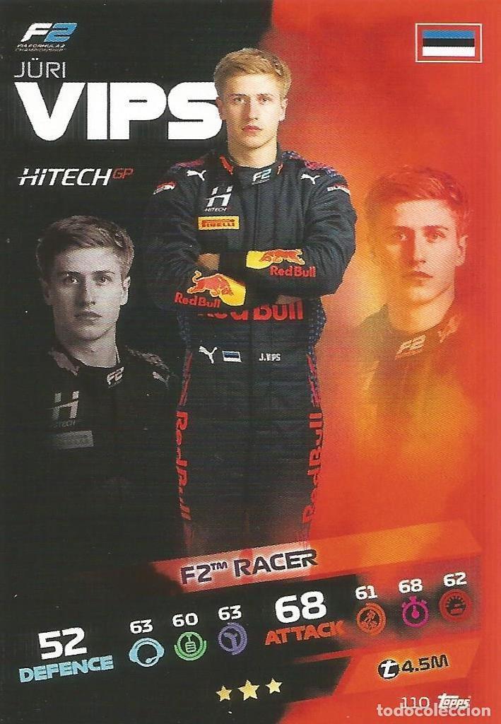 Coleccionismo deportivo: Carta Hitech GP - J&uuml;ri Vips F2 - F2 Racer - F1 Turbo Attax 2021 - 110 - Card Cards Topps - Nueva