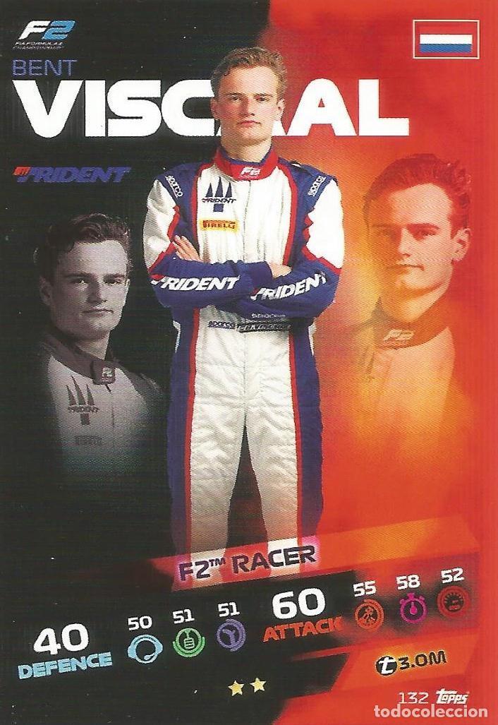 Coleccionismo deportivo: Carta Bent Viscaal - Trident - F2 Racer - F1 Turbo Attax 2021 - 132 - Topps - Nueva