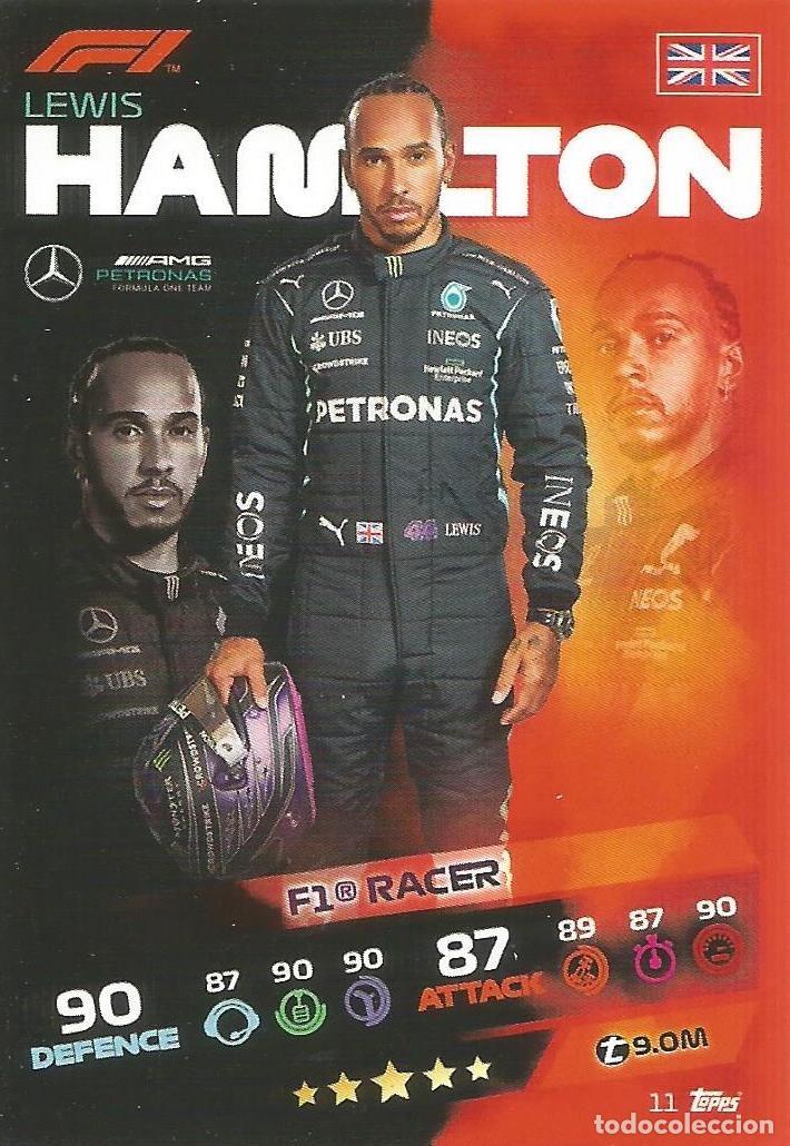 Coleccionismo deportivo: Carta Lewis Hamilton - Mercedes AMG - F1 Racer - F1 Turbo Attax 2021 - 11 - Card Cards Topps - Nueva