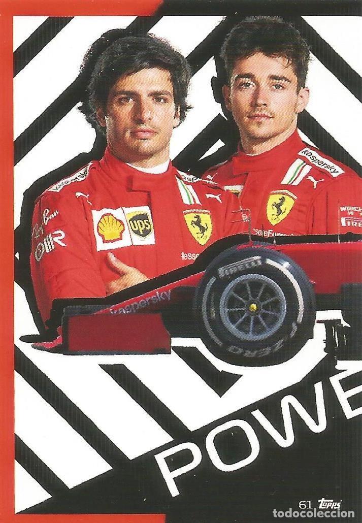 Coleccionismo deportivo: Carta Scuderia Ferrari - Car Puzzle Front - Sainz & Leclerc - F1 Turbo Attax 2021 - 61 - Topps Nueva