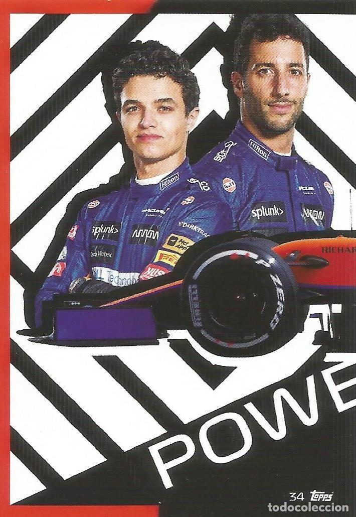 Coleccionismo deportivo: Carta McLaren - Car Puzzle Front - Daniel Riccardo & Lando Norris - F1 Turbo Attax 2021 - 34 - Topps
