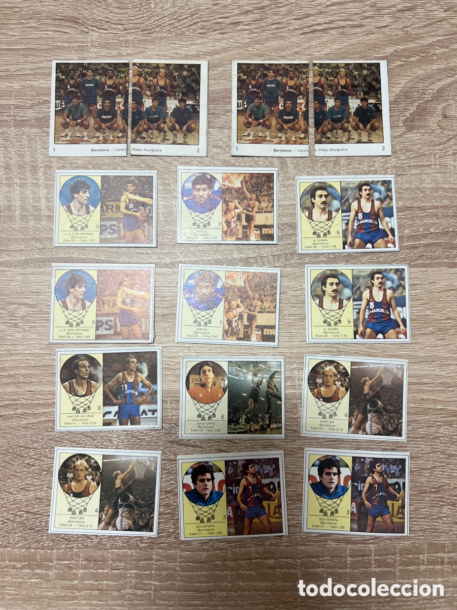 Coleccionismo deportivo: 1985-86 FC BARCELONA BALONCESTO LETONA BLUE BACK LOTE 16 CROMOS RECUPERADOS