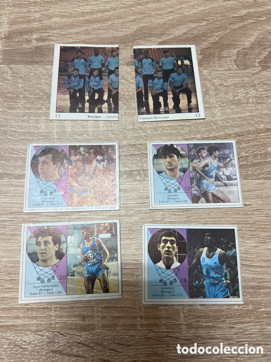 Coleccionismo deportivo: 1985-86 BREOGAN BALONCESTO LETONA BLUE BACK LOTE 6 CROMOS RECUPERADOS