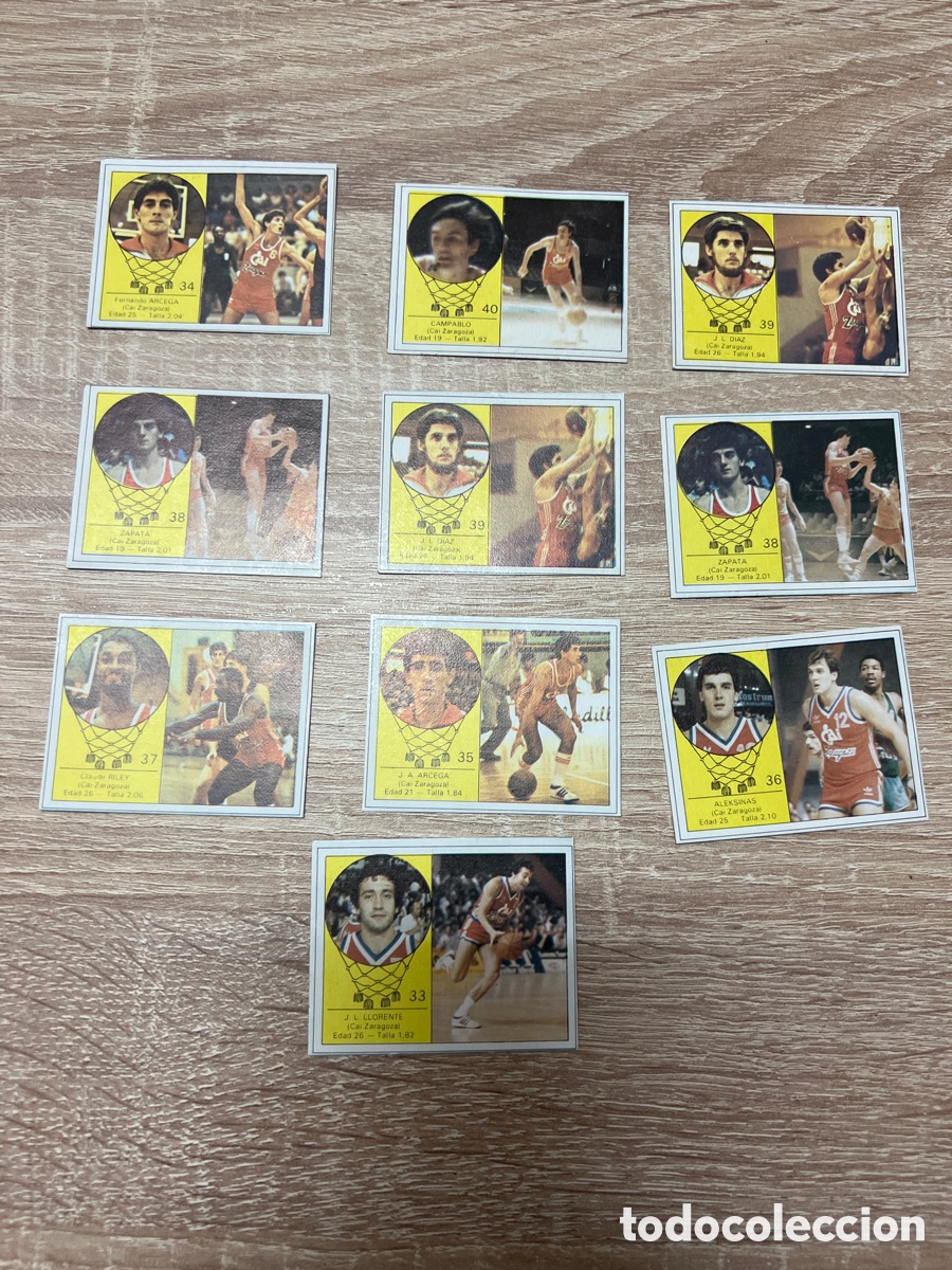 Coleccionismo deportivo: 1985-86 CAI ZARAGOZA BALONCESTO LETONA BLUE BACK LOTE 10 CROMOS RECUPERADOS