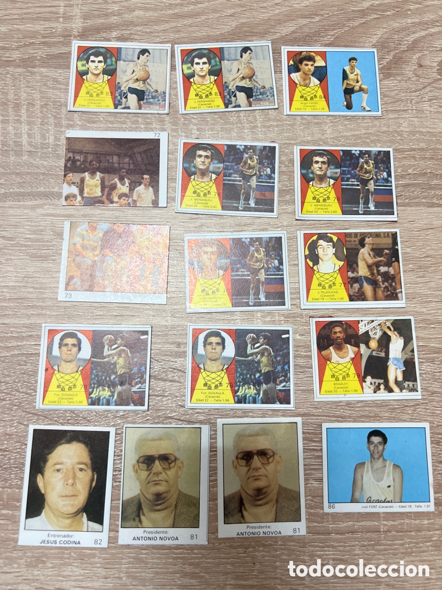 Coleccionismo deportivo: 1985-86 CACAOLAT BALONCESTO LETONA BLUE BACK LOTE 16 CROMOS RECUPERADOS