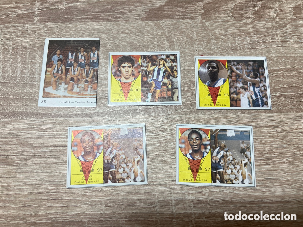Sammelleidenschaft Sport: 1985-86 ESPA&Ntilde;OL BALONCESTO LETONA BLUE BACK LOTE 5 CROMOS RECUPERADOS