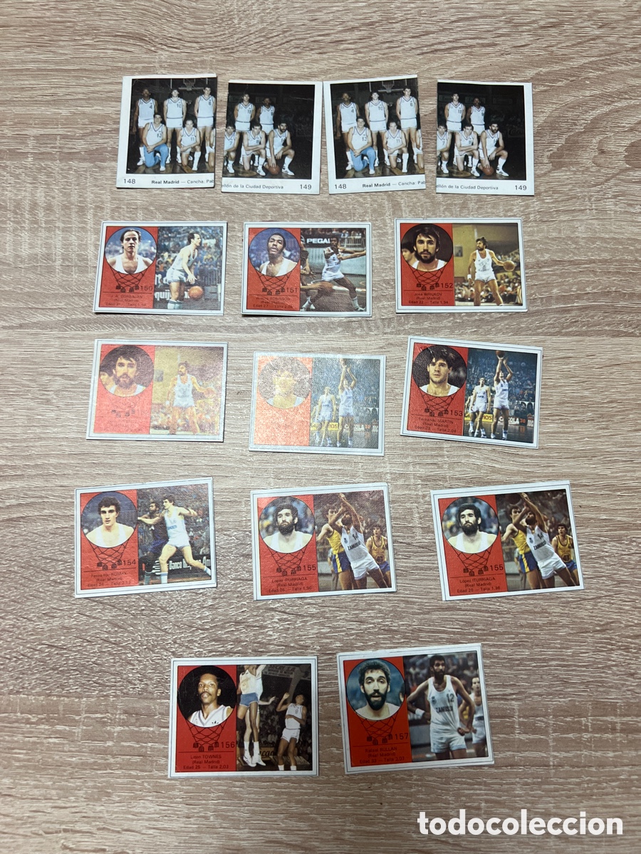 Coleccionismo deportivo: 1985-86 REAL MADRID BALONCESTO LETONA BLUE BACK LOTE 15 CROMOS RECUPERADOS