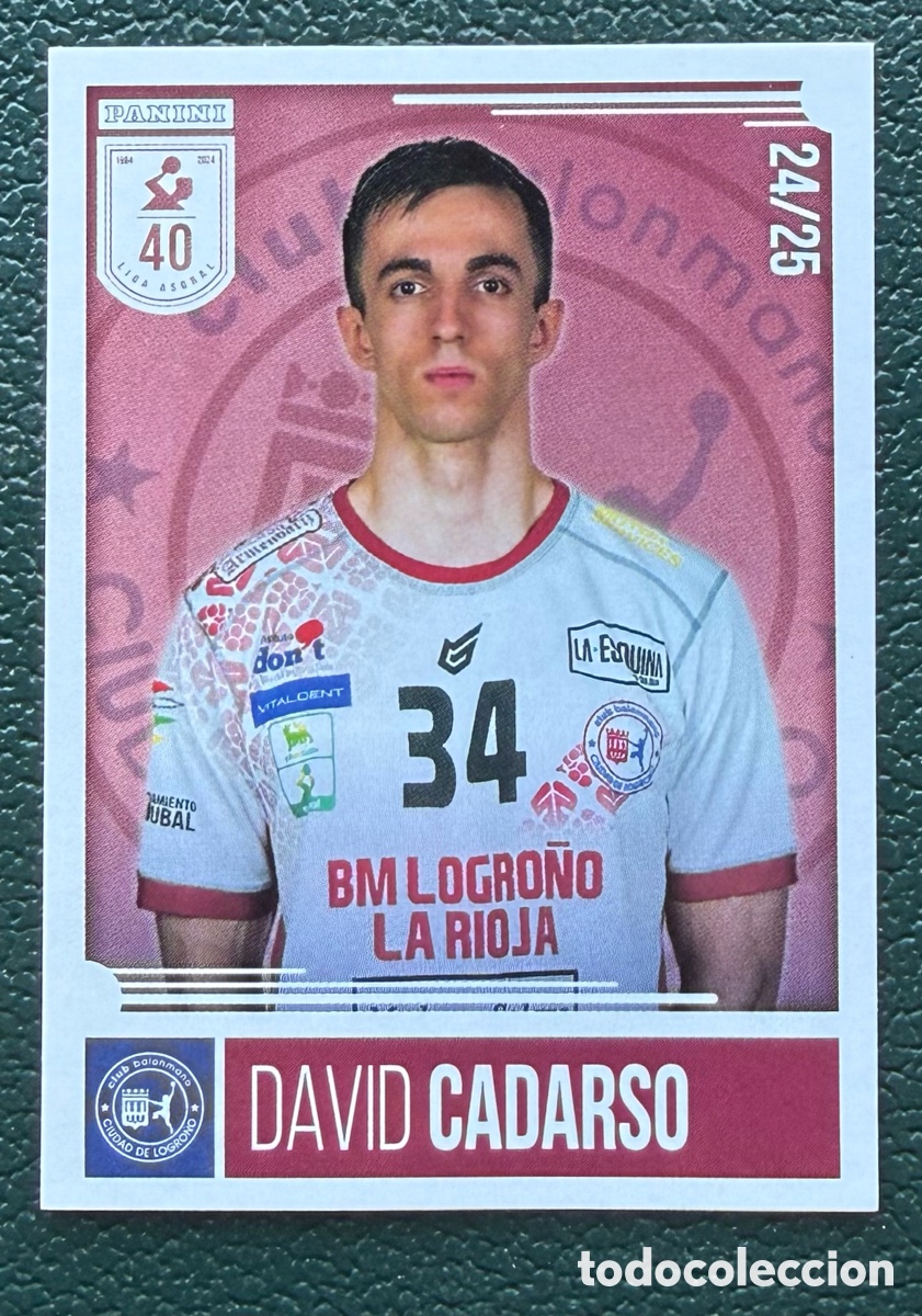Coleccionismo deportivo: 78 DAVID CADARSO BM LOGRO&Ntilde;O LA RIOJA PANINI LIGA PLENITUDE ASOBAL 2024 2025 24 25