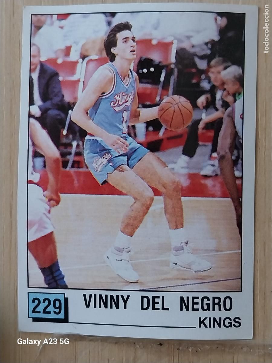 Coleccionismo deportivo: VINNY DEL NEGRO KINGS BASKET NBA 90 PANINI CROMO 229 . A&Ntilde;O 1990 SIN PEGAR NUNCA ORIGINAL